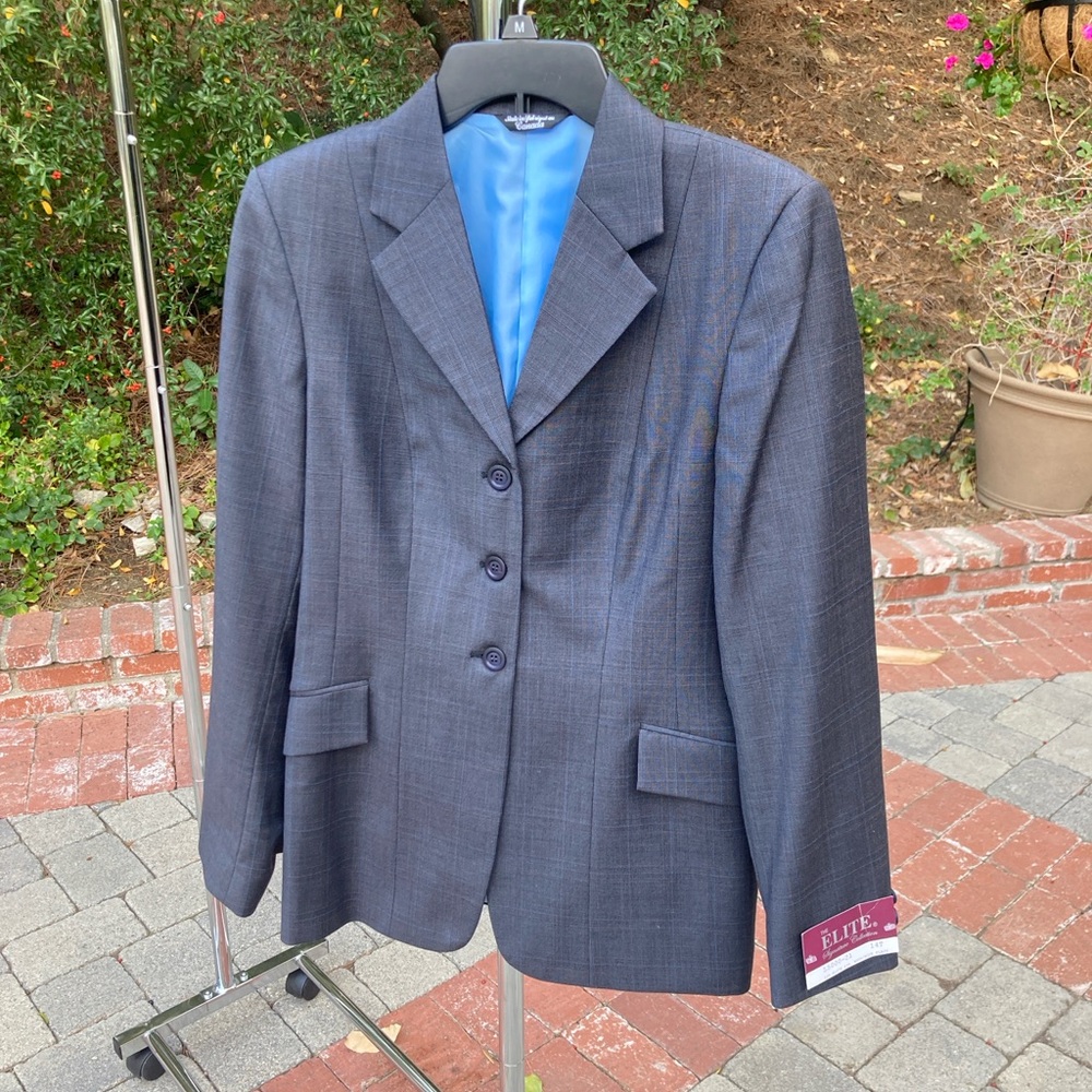 Elite Navy Plaid Hunt Coat- NEW WITH TAGS!!- Size: 14 Tall